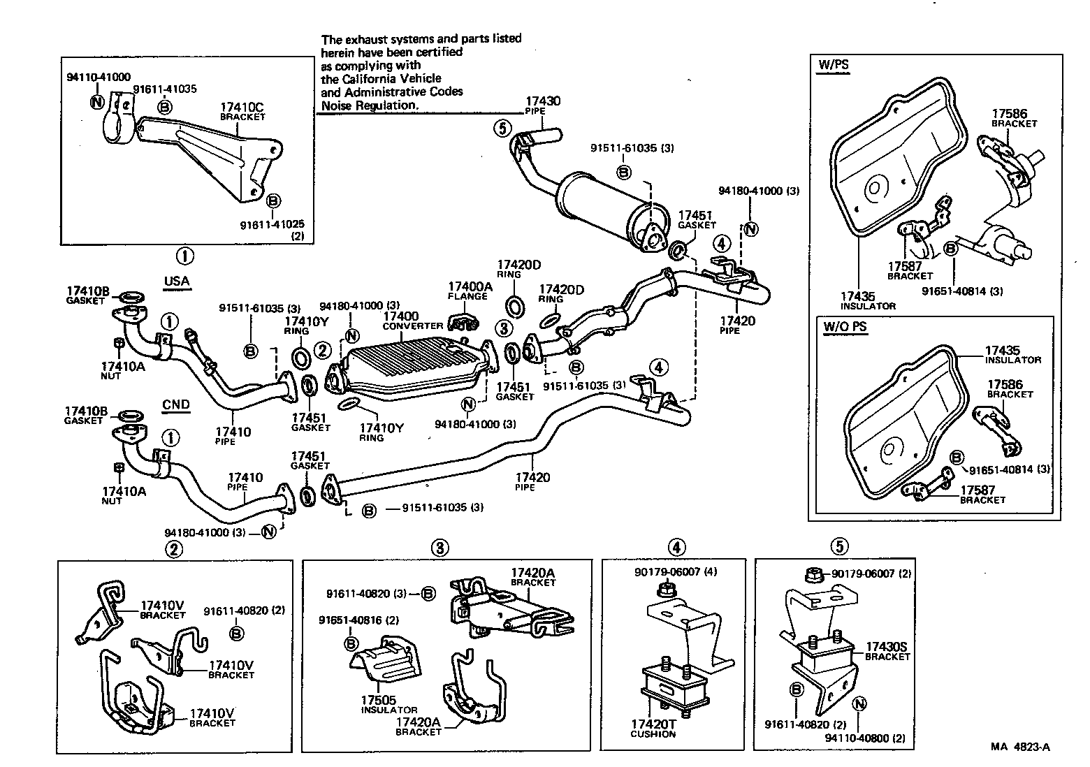 17420-56080 PIPE ASSY, EXHAUST, CENTER product image