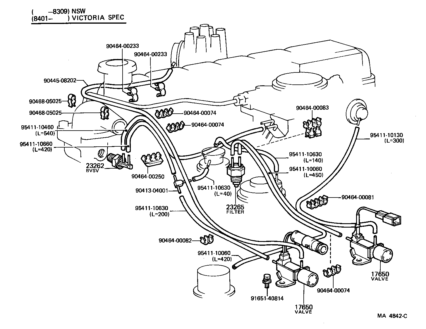 89570-60080 VALVE ASSY, VACUUM SWITCHING product image
