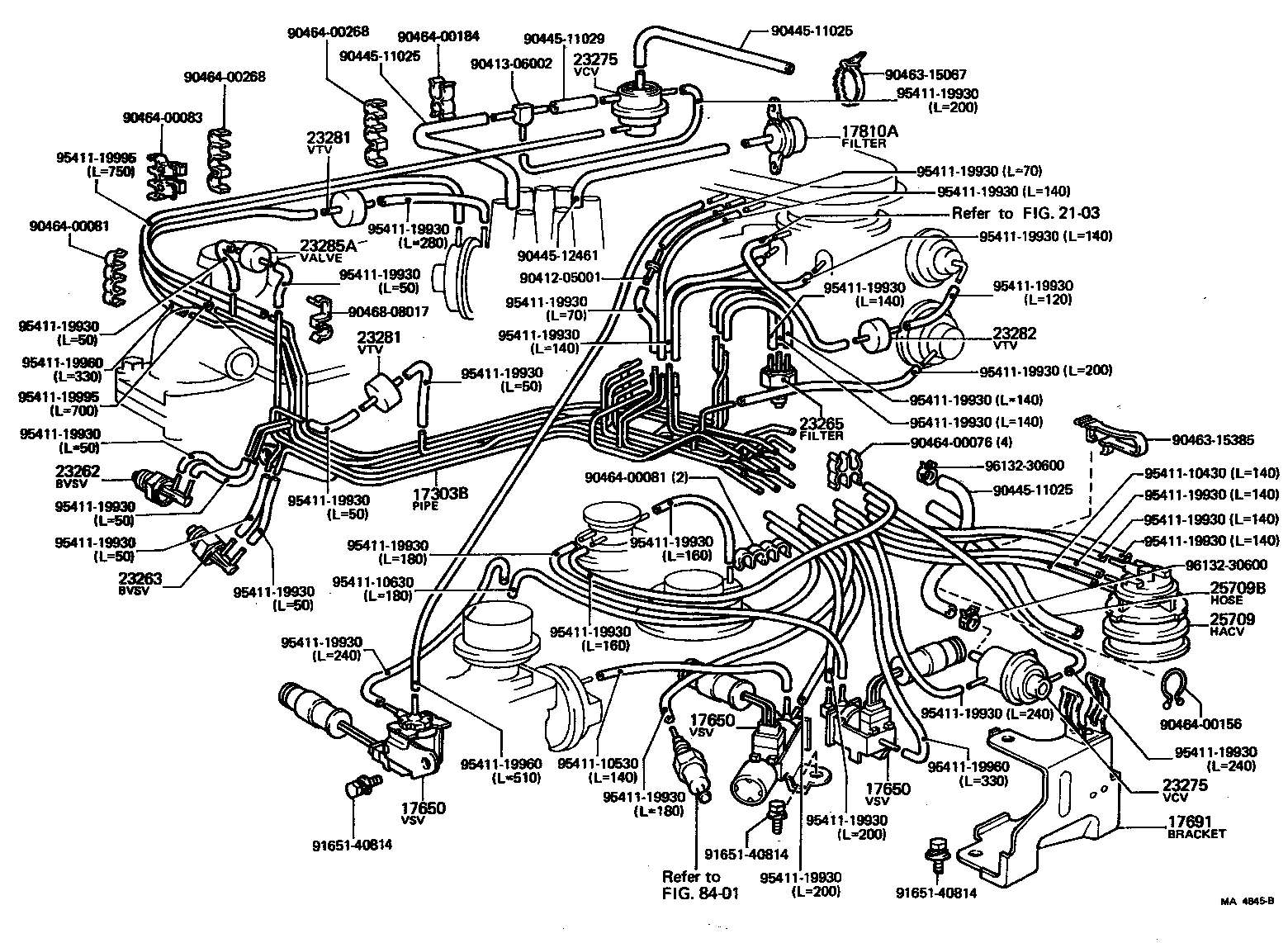 Toyota 89570-60070 VALVE ASSY, VACUUM SWITCHING
