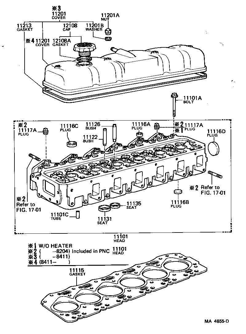 11101-61021 HEAD SUB-ASSY, CYLINDER product image