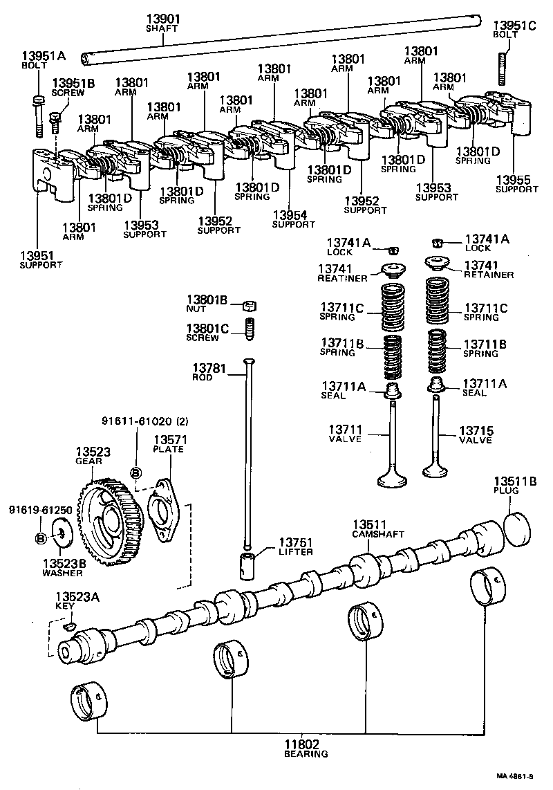 90116-08087 BOLT, STUD(FOR ROCKER SUPPORT) product image