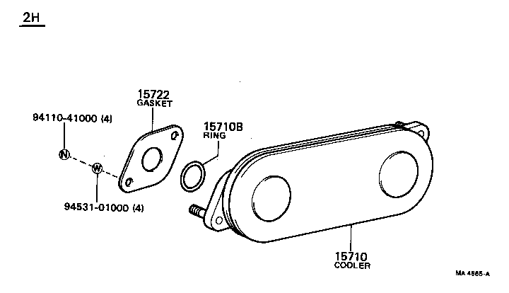 15725-78010 GASKET(FOR OIL COOLER) product image