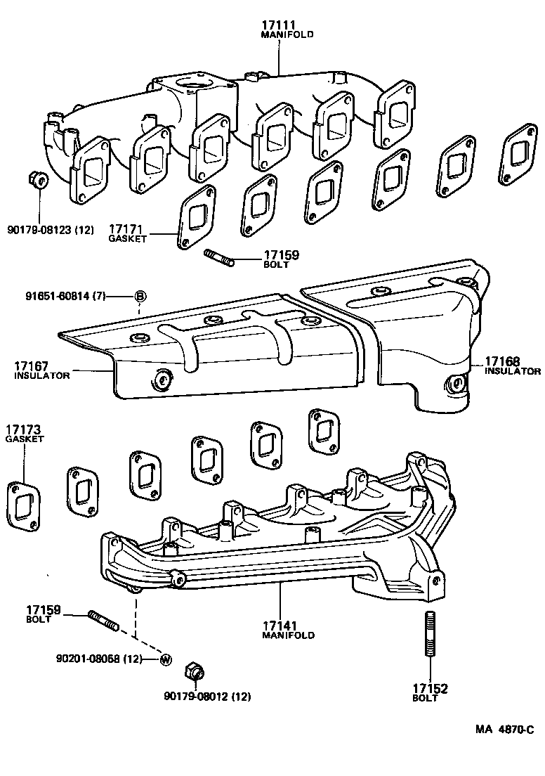 17136-68010 INSULATOR, INTAKE MANIFOLD, NO.2 product image