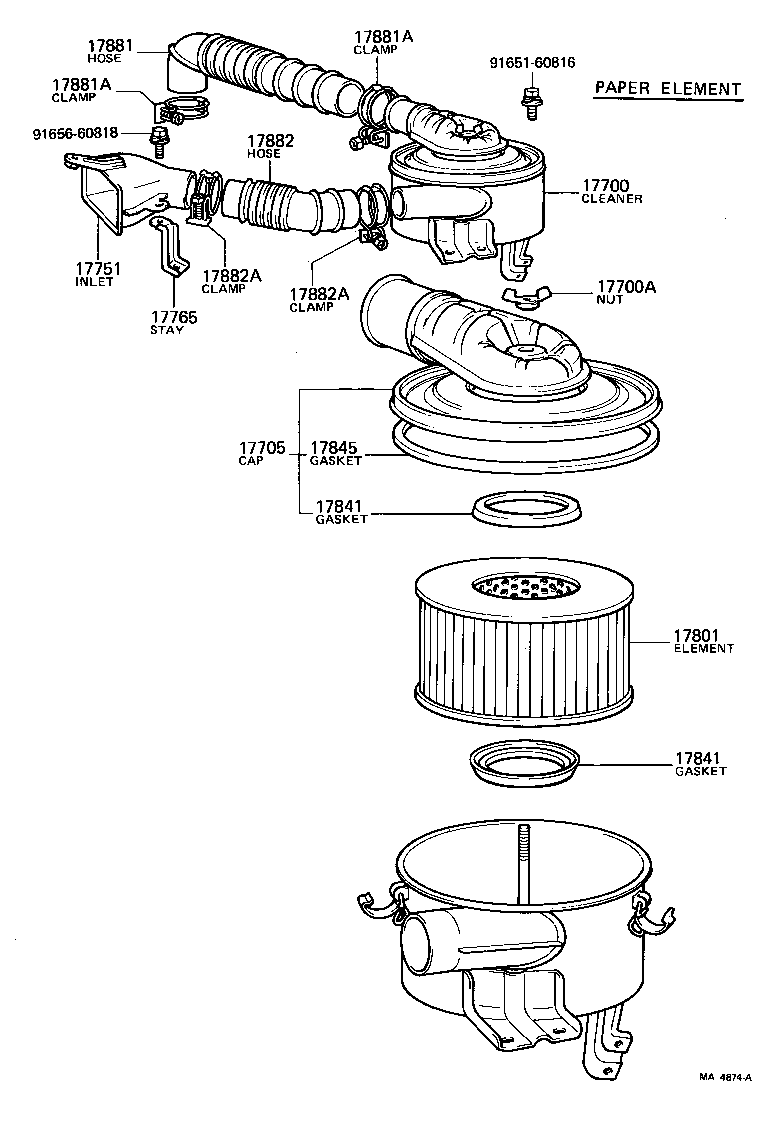17700-61081 CLEANER ASSY, AIR product image