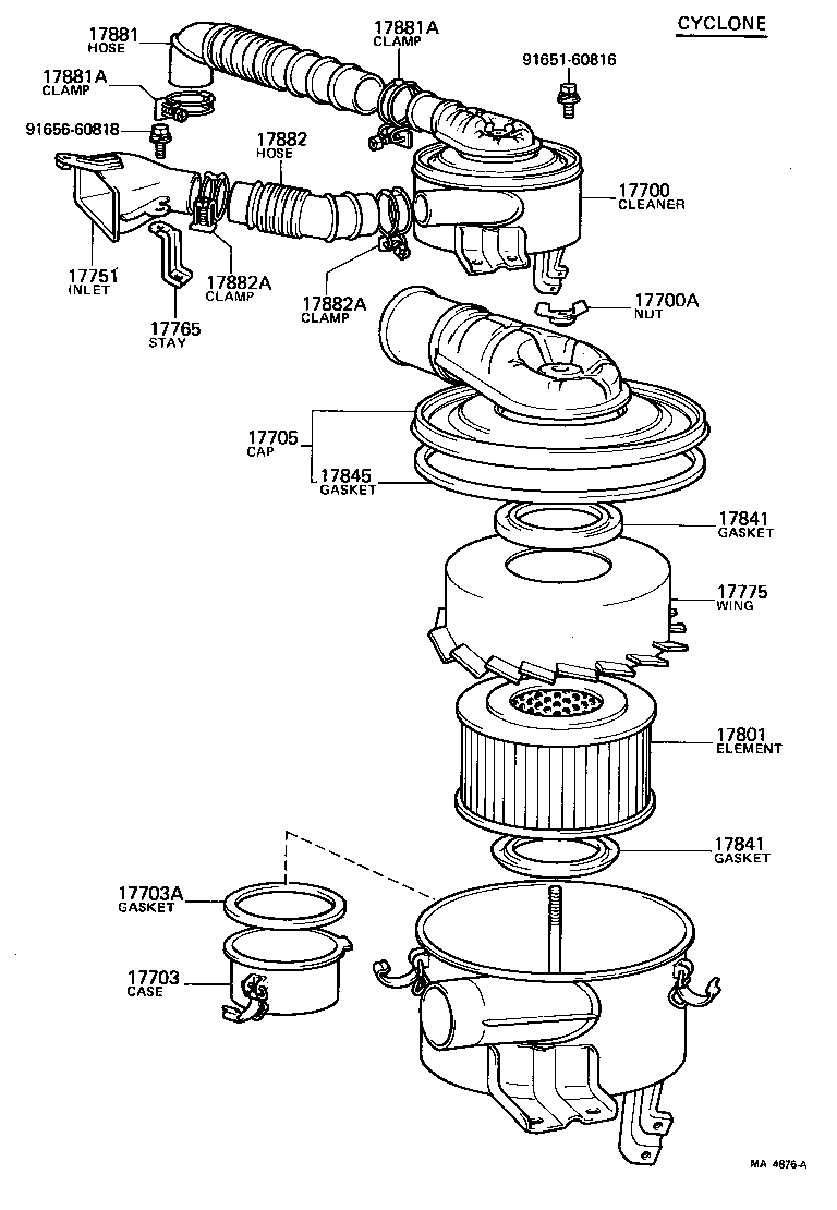 17700-61081 CLEANER ASSY, AIR product image
