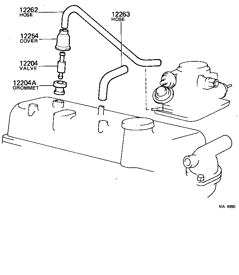 12204-13050 VALVE SUB-ASSY, VENTILATION product image
