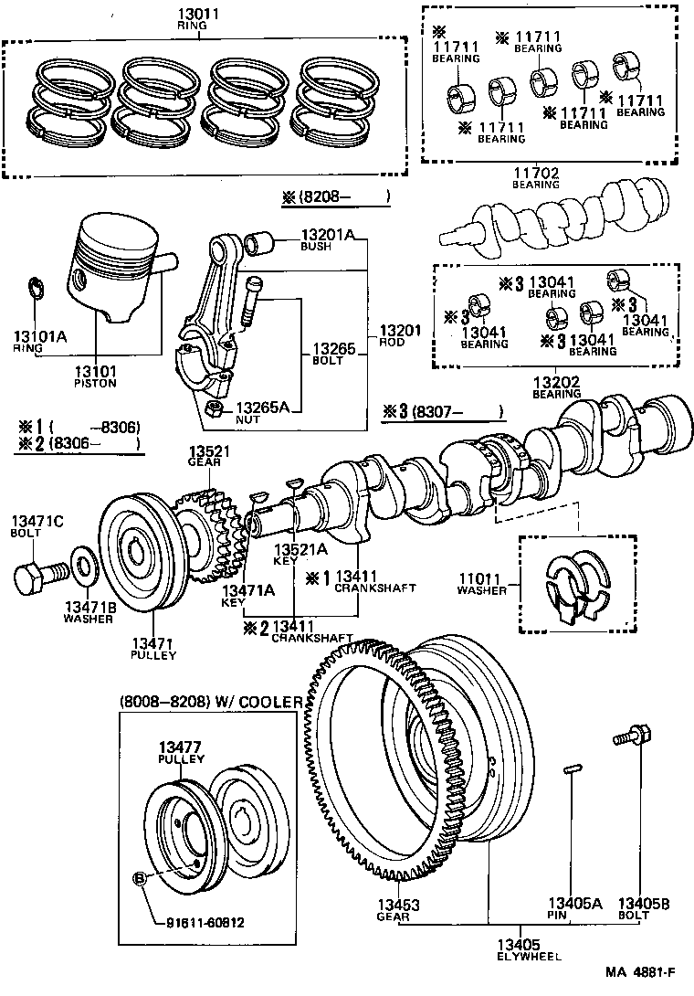 Toyota 13014-24012 RING SET, PISTON
