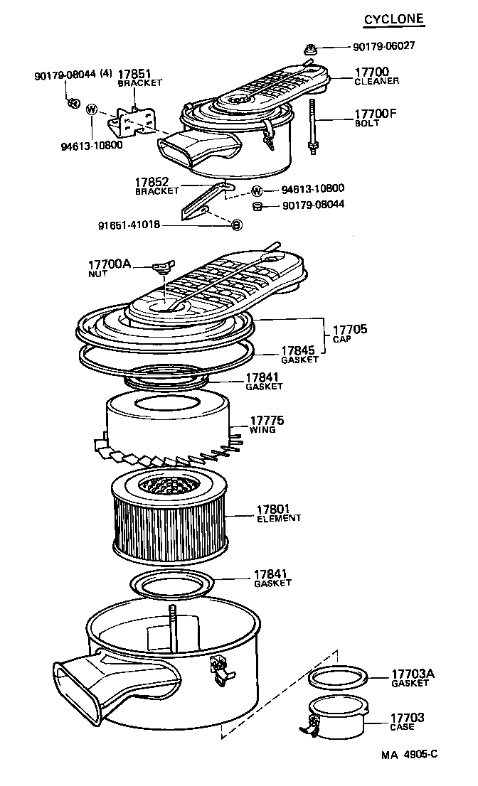 17700-61081 CLEANER ASSY, AIR product image