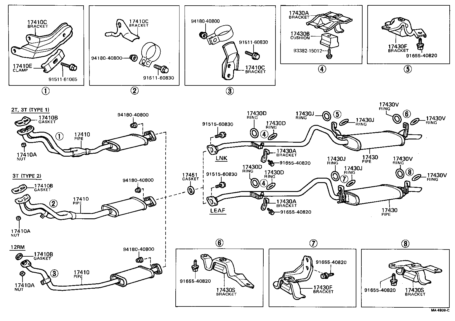 17430-28120 PIPE ASSY, EXHAUST, TAIL product image