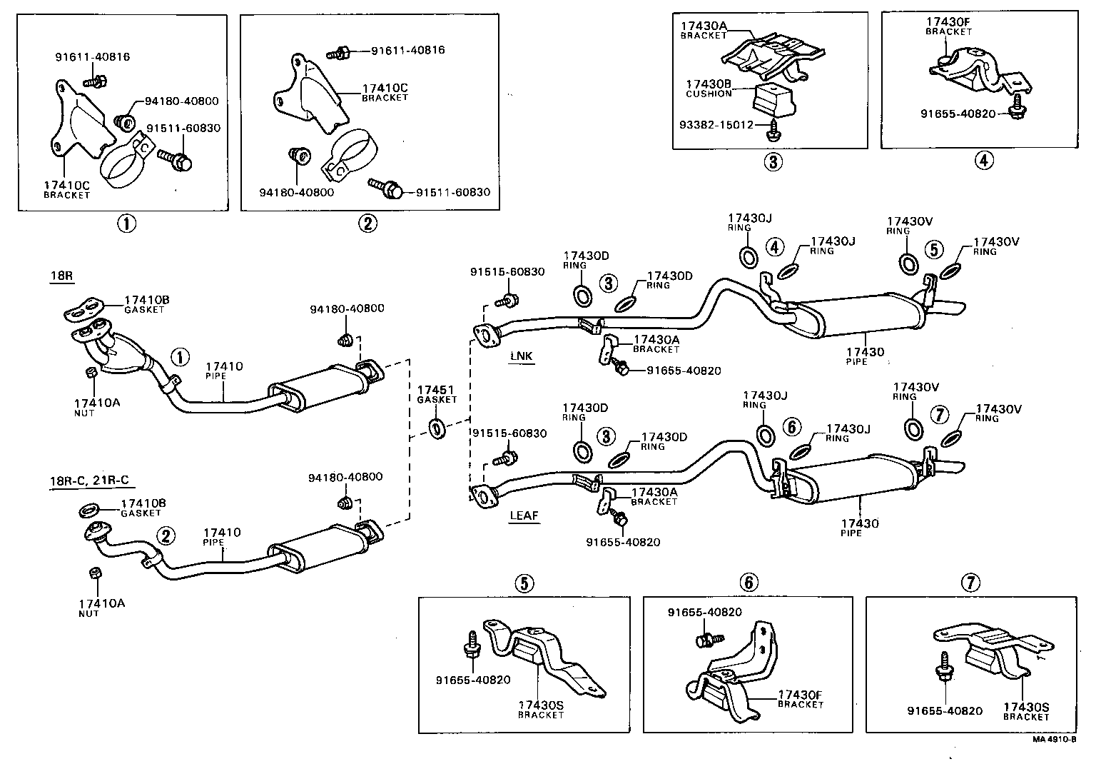17430-28120 PIPE ASSY, EXHAUST, TAIL product image