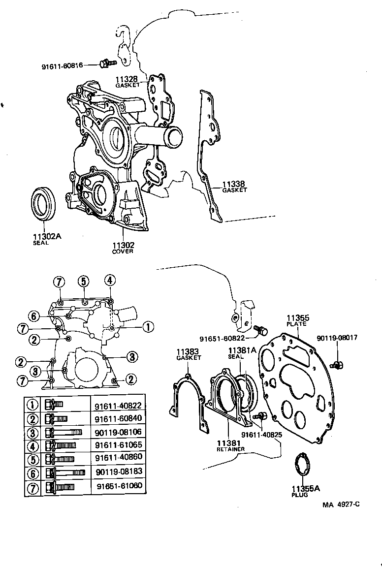 11311-70010 CASE SUB-ASSY, TIMING GEAR product image