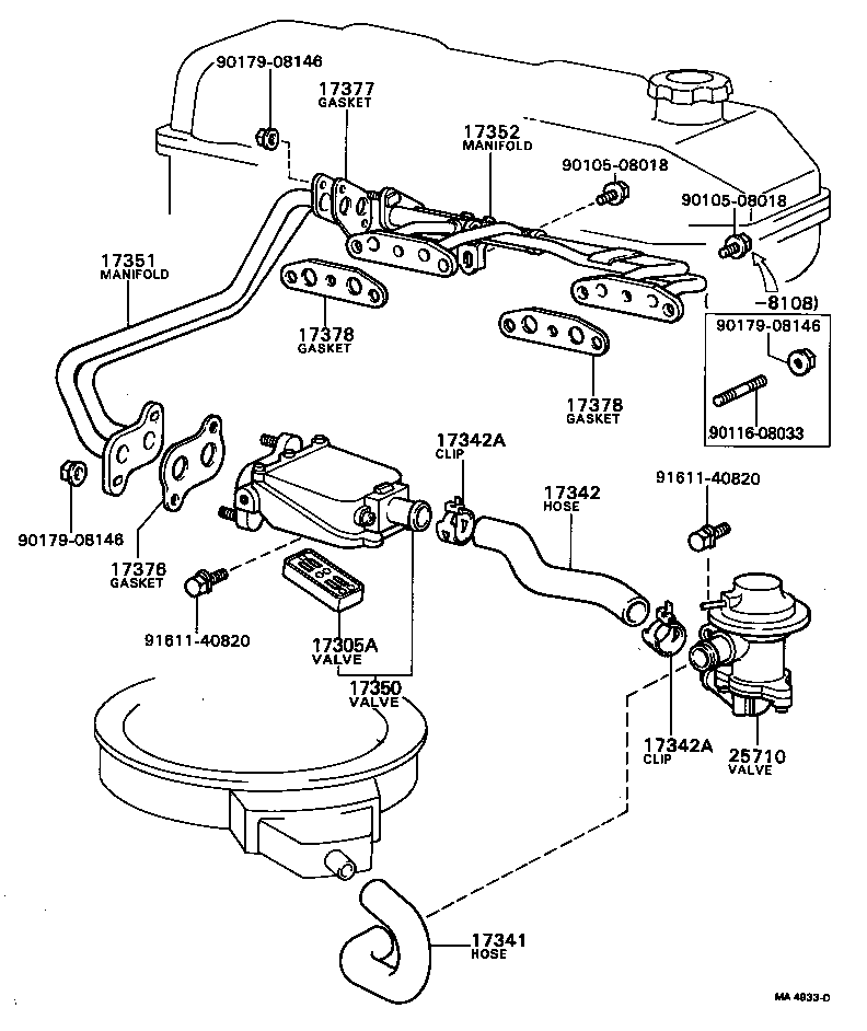 17327-41010 BRACKET, REED VALVE product image