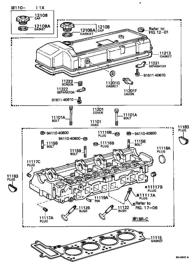 11101-39177 HEAD SUB-ASSY, CYLINDER product image