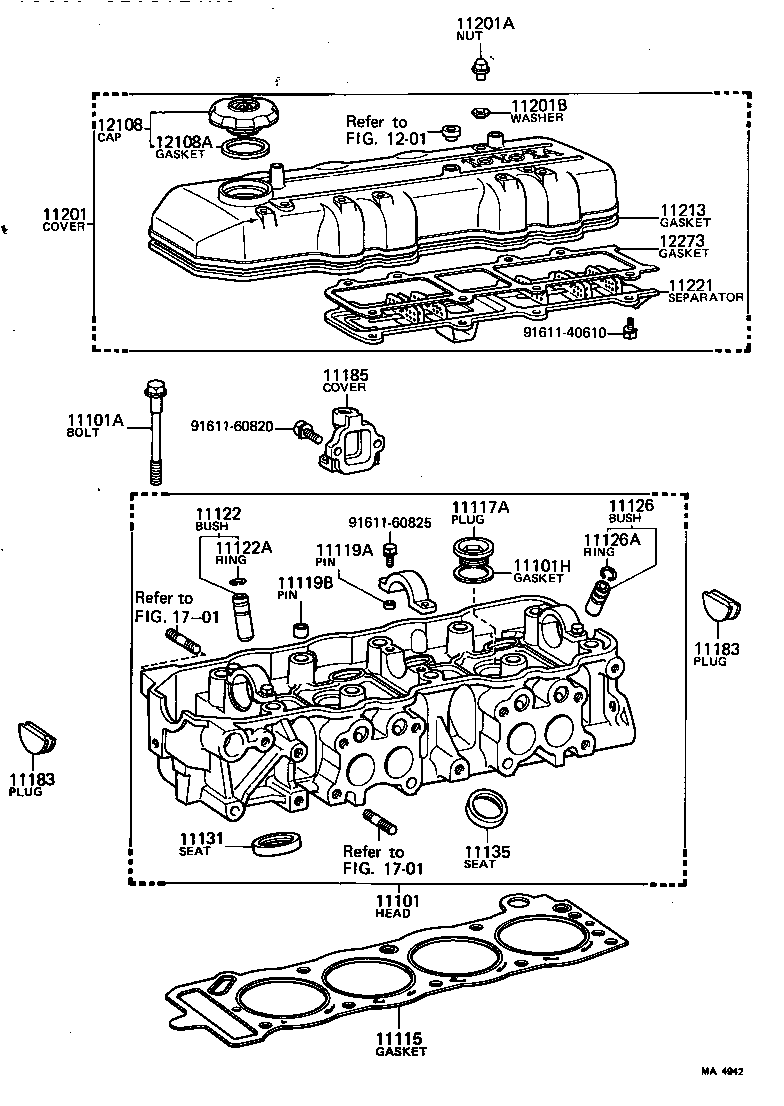 11101-49275 HEAD SUB-ASSY, CYLINDER product image