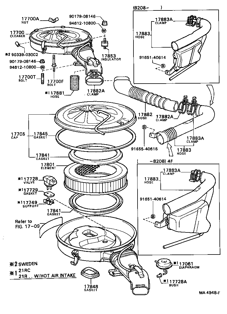 17700-37120 CLEANER ASSY, AIR product image