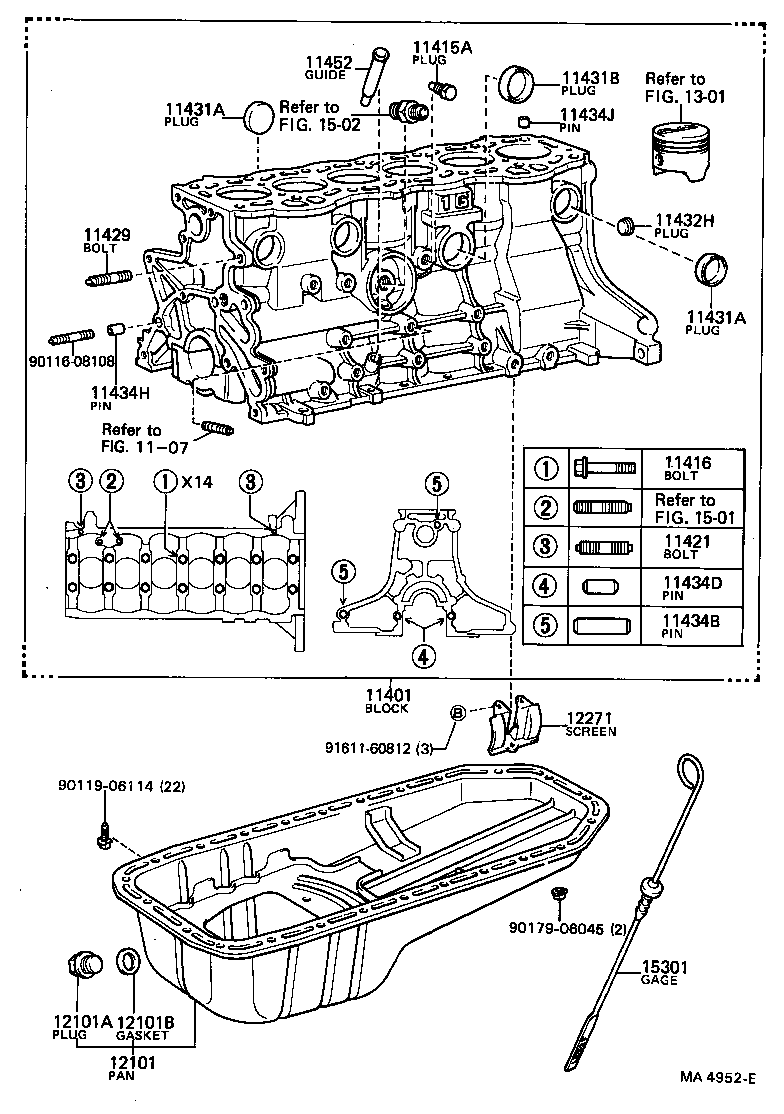 90116-08011 BOLT, STUD(FOR TIMING CHAIN COVER SET) product image