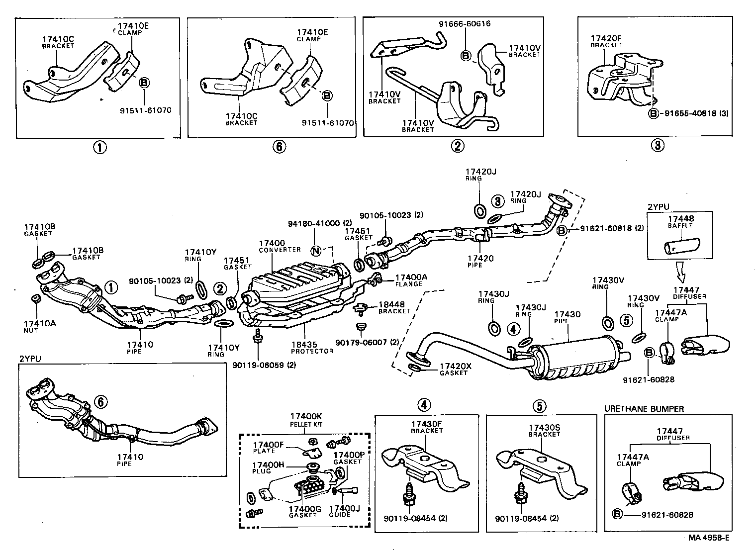 17430-41290 PIPE ASSY, EXHAUST, TAIL product image