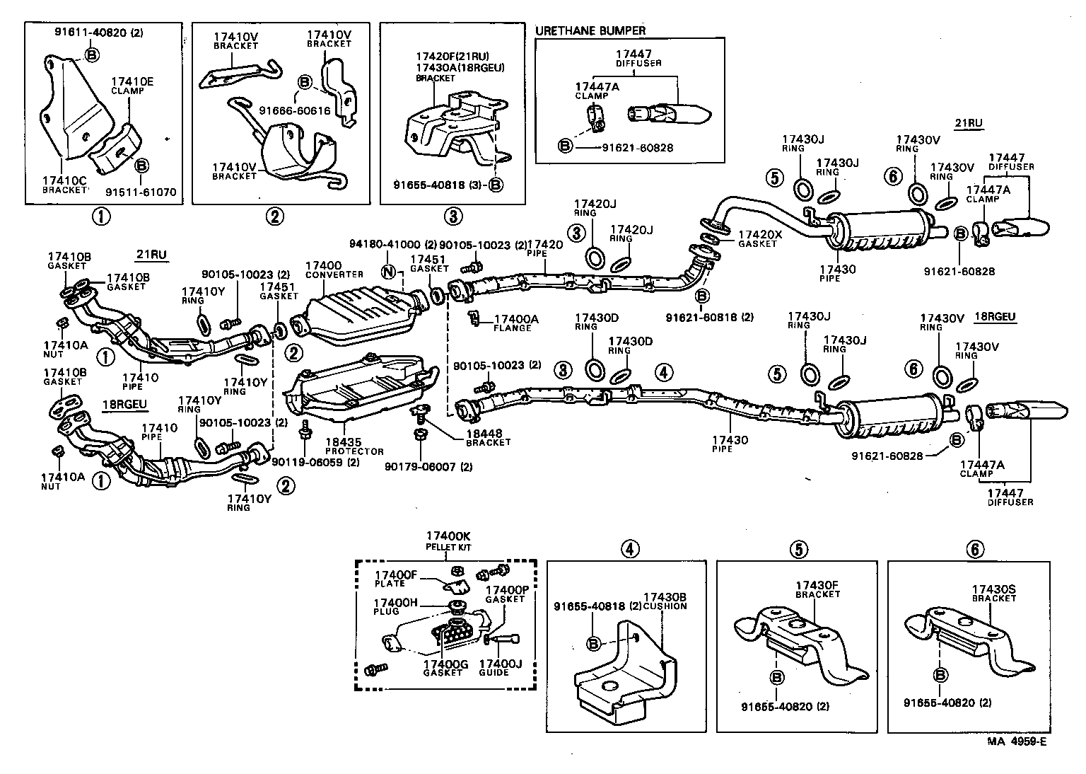 17430-41290 PIPE ASSY, EXHAUST, TAIL product image