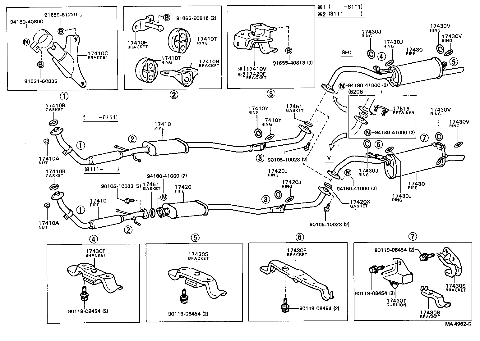 17430-41290 PIPE ASSY, EXHAUST, TAIL product image