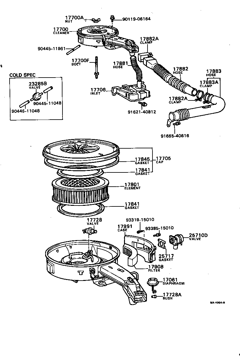 17700-34650 CLEANER ASSY, AIR product image