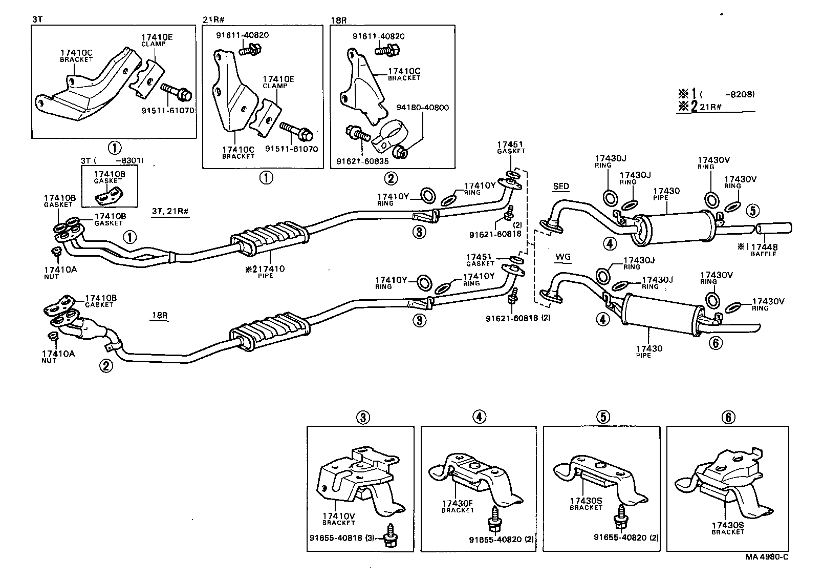 17430-70110 PIPE ASSY, EXHAUST, TAIL product image