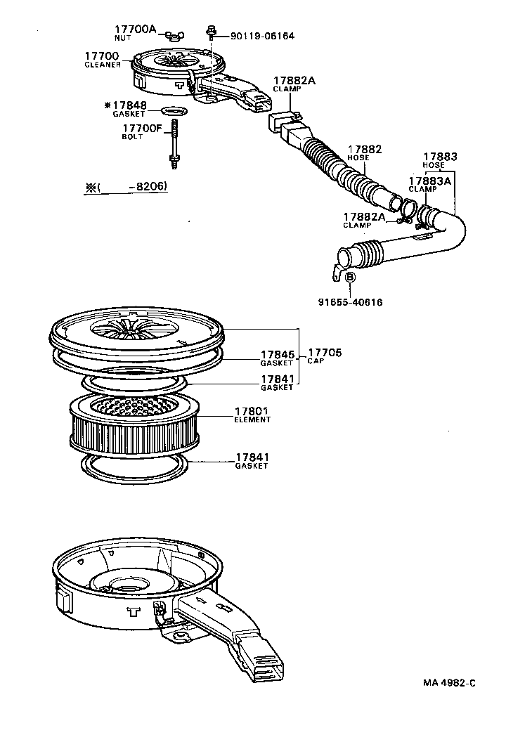 17700-37120 CLEANER ASSY, AIR product image