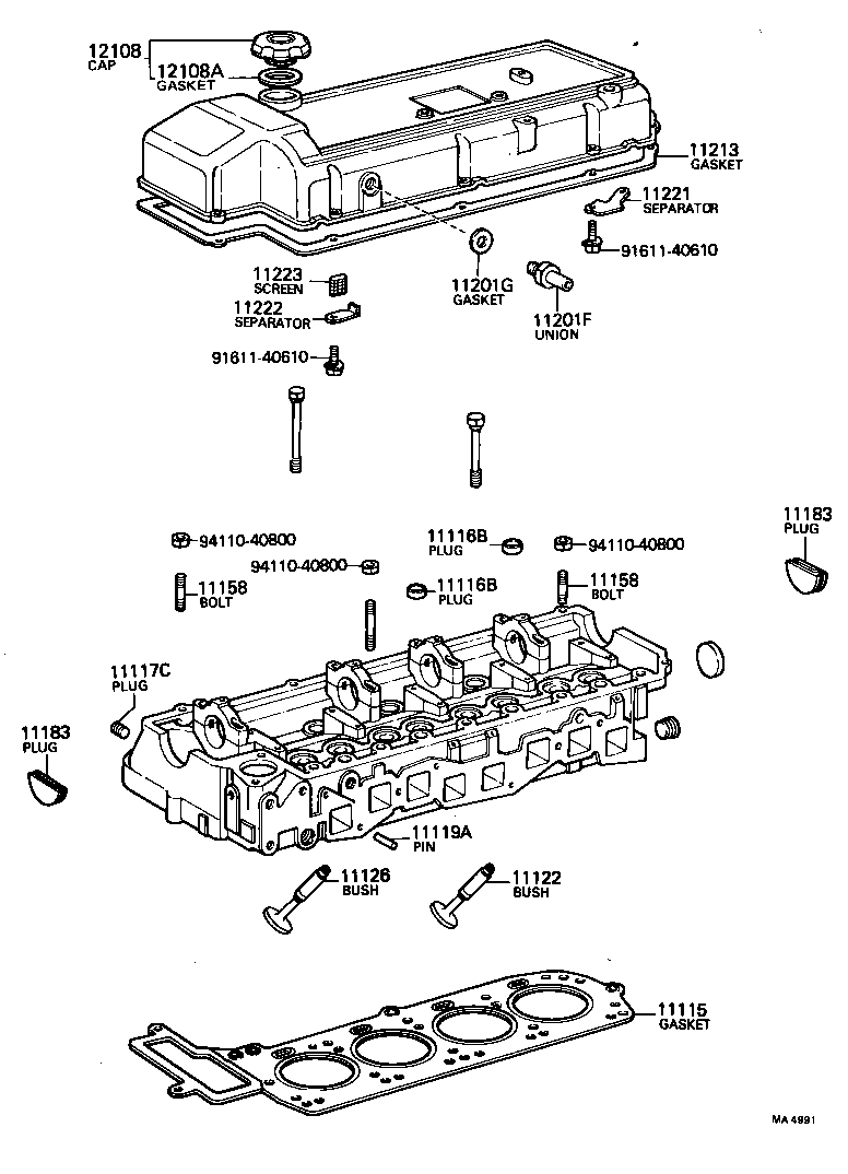 11101-54040 HEAD SUB-ASSY, CYLINDER product image