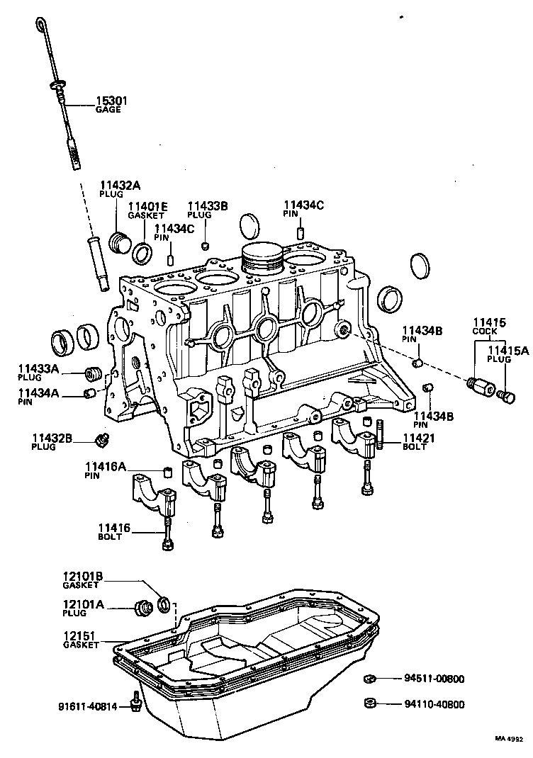 90116-08053 BOLT, STUD(FOR OIL FILTER) product image