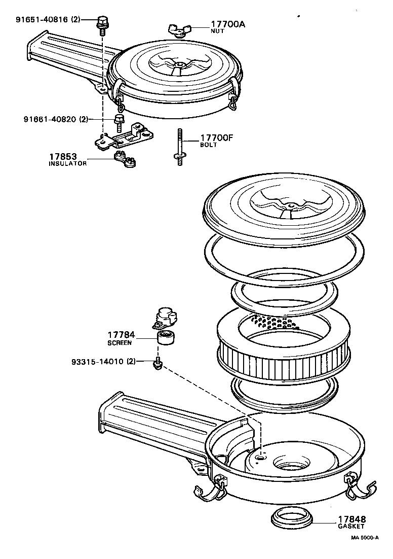 17700-37120 CLEANER ASSY, AIR product image
