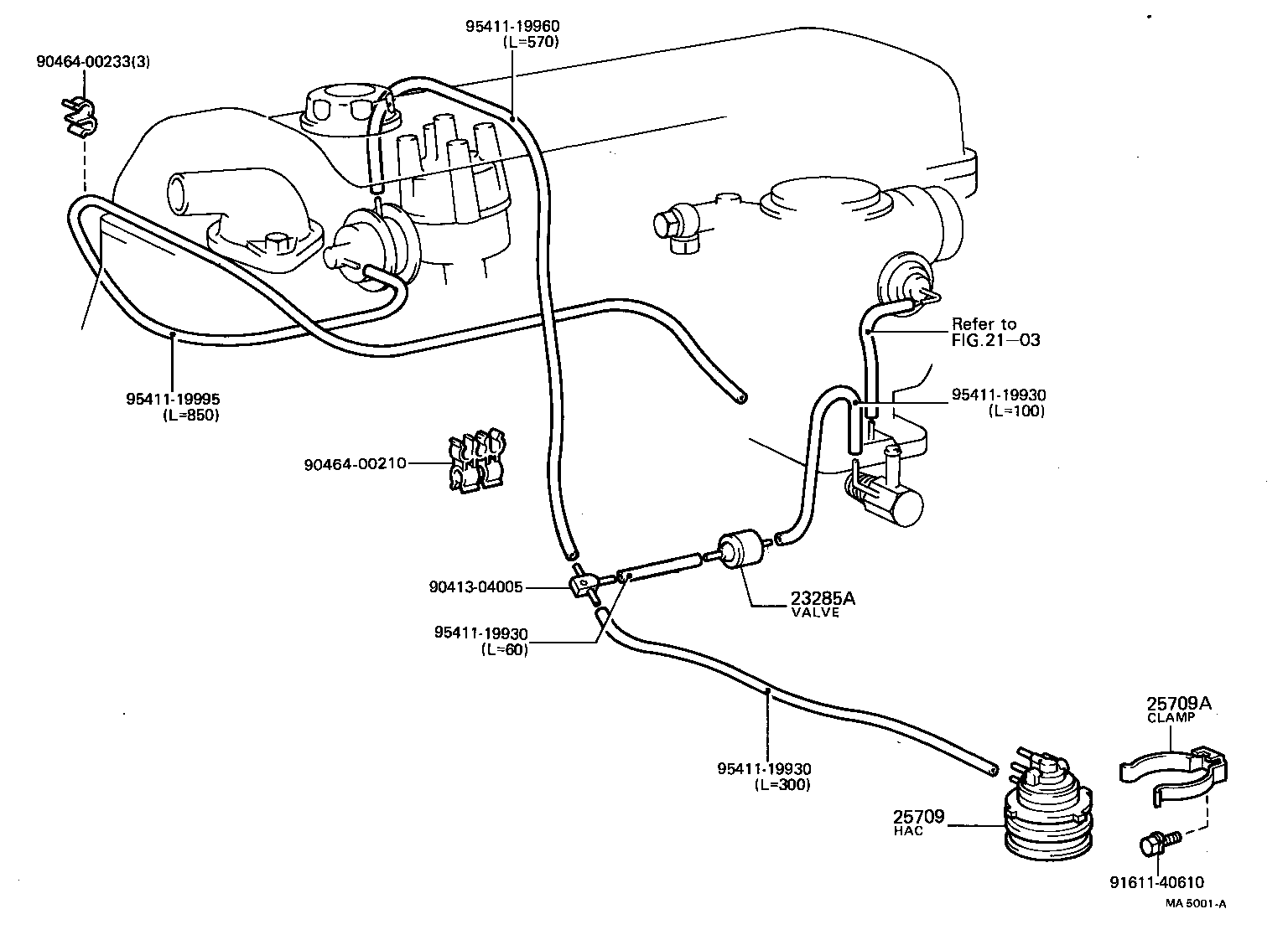 25751-37010 CLAMP, VACUUM CONTROL VALVE, NO.1 product image