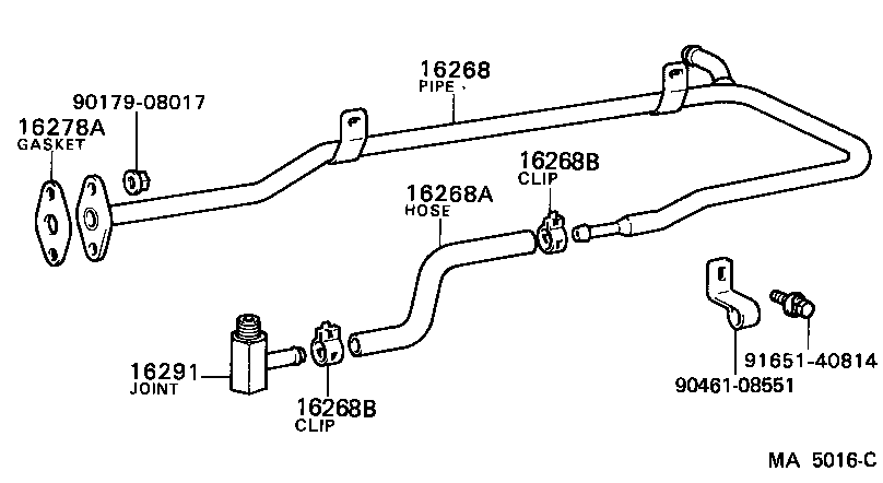 16381-38020 BAR, FAN BELT ADJUSTING product image