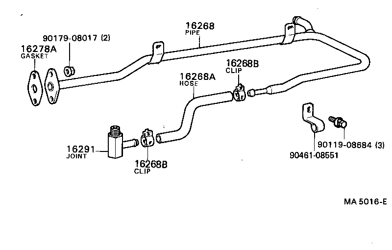 16381-70050 BAR, FAN BELT ADJUSTING product image