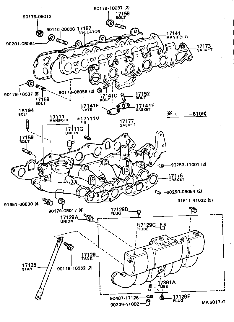 17101-54040 MANIFOLD, INTAKE product image