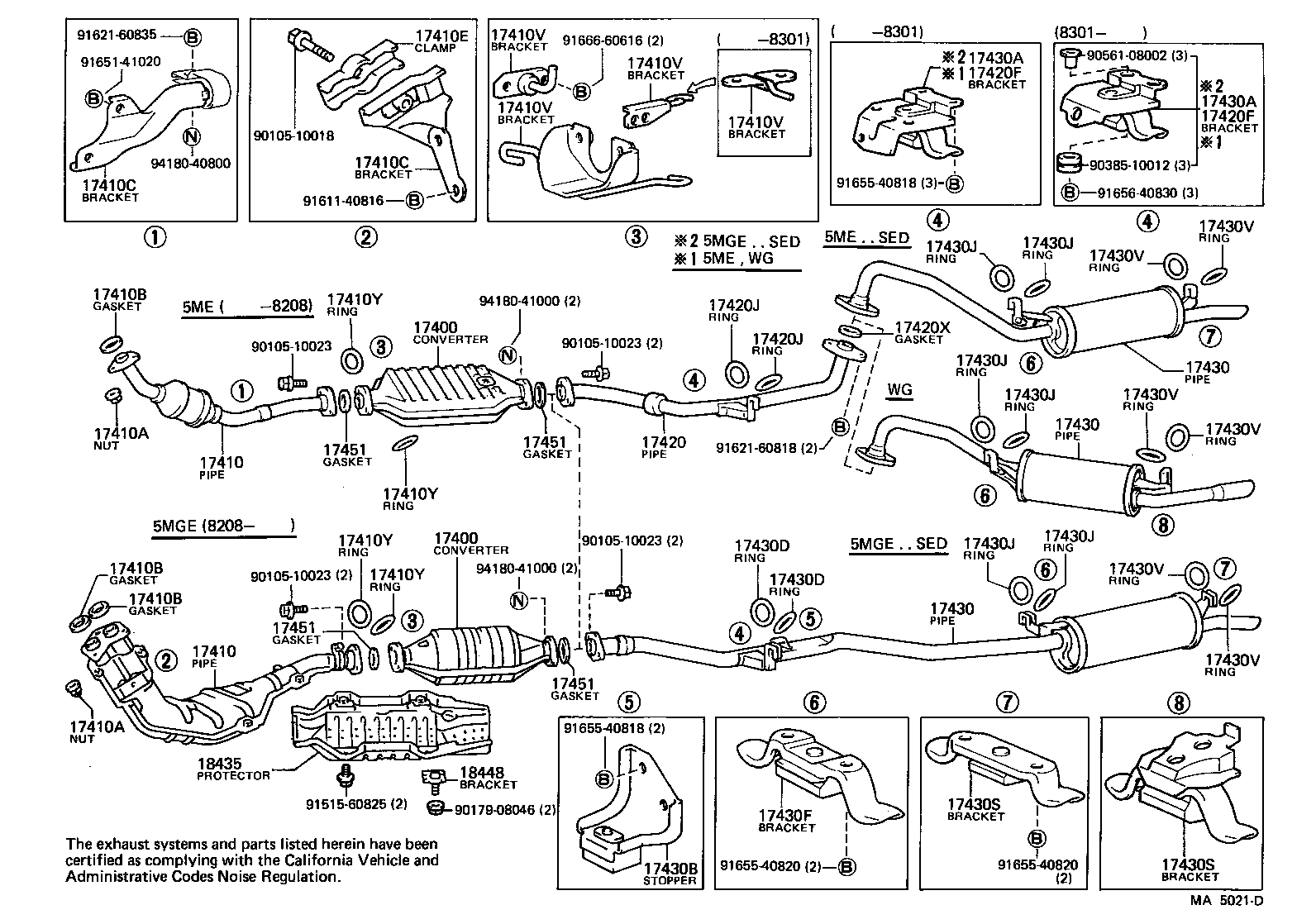 17430-43070 PIPE ASSY, EXHAUST, TAIL product image