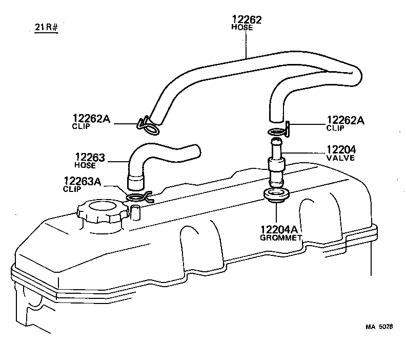 12204-35010 VALVE SUB-ASSY, VENTILATION product image