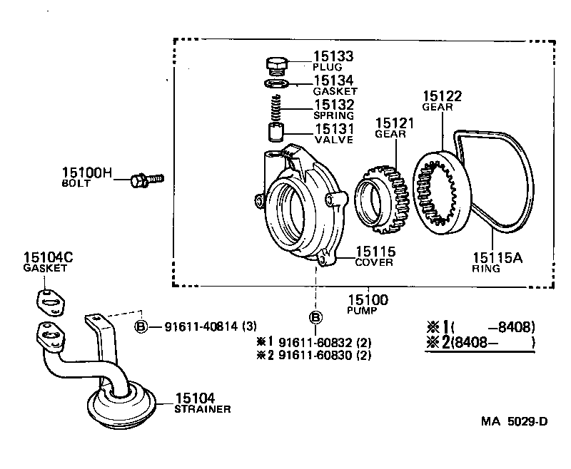 15104-54030 STRAINER SUB-ASSY, OIL product image