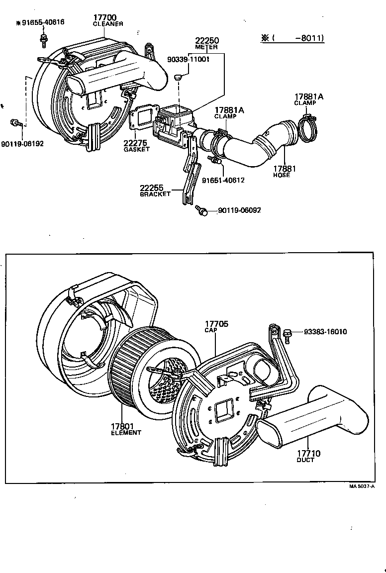 17700-34650 CLEANER ASSY, AIR product image