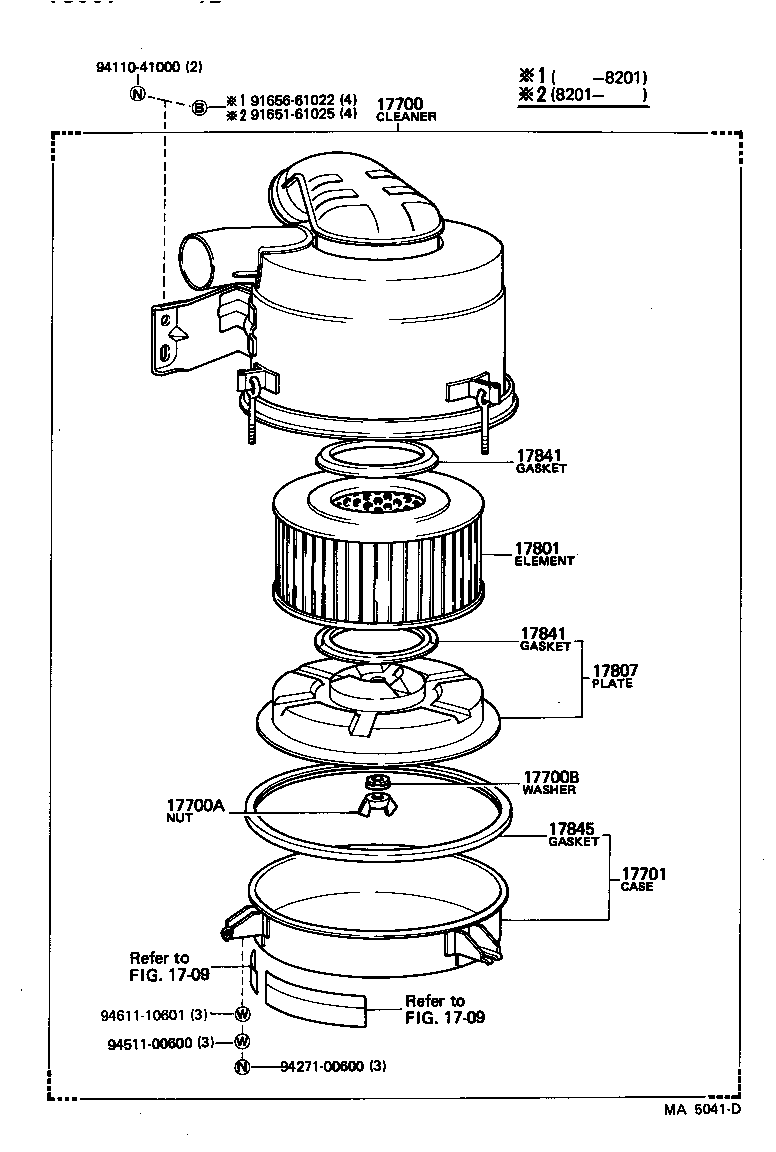17703-48020 CAP SUB-ASSY, AIR CLEANER product image