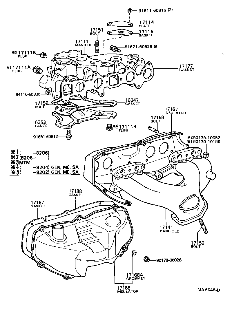 17101-54040 MANIFOLD, INTAKE product image