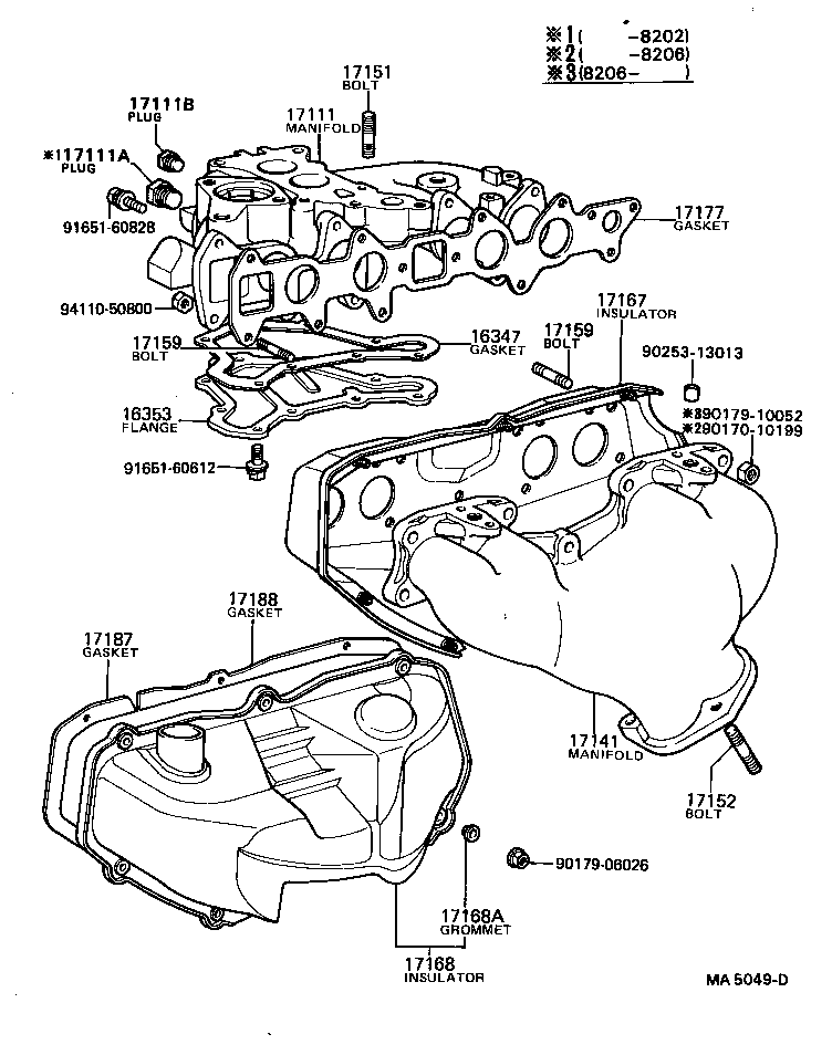 17101-54040 MANIFOLD, INTAKE product image