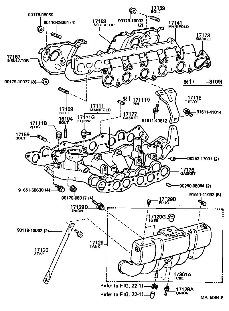 17118-70020 STAY, MANIFOLD product image
