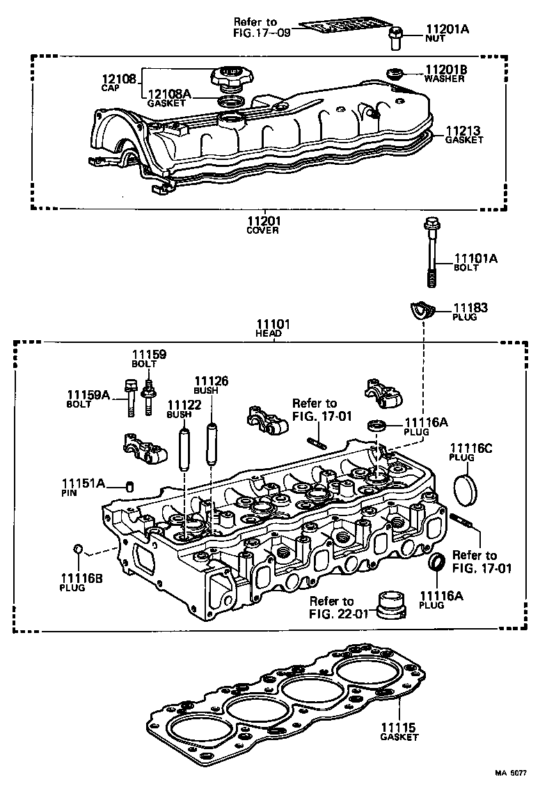 11201-59015 COVER SUB-ASSY, CYLINDER HEAD product image