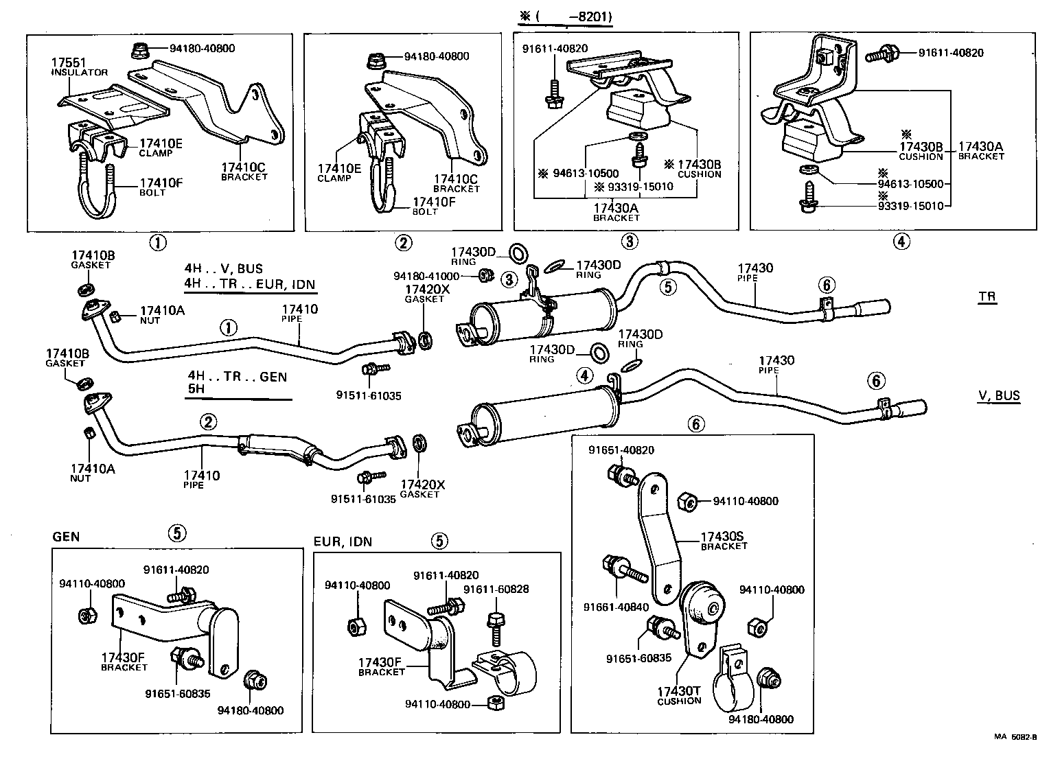 17430-31130 PIPE ASSY, EXHAUST, TAIL product image