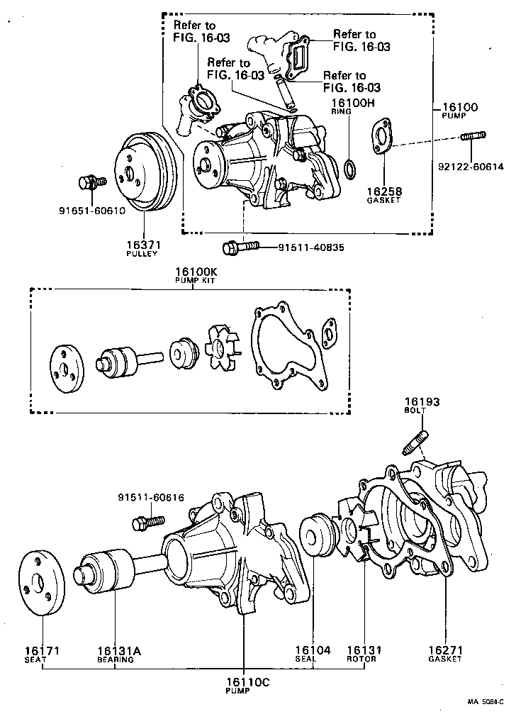 16258-15011 GASKET(FOR HEATER RETURN) product image