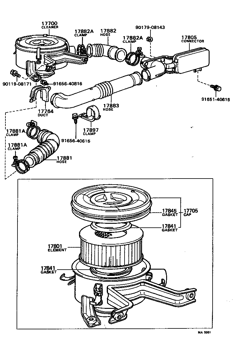 17700-38100 CLEANER ASSY, AIR product image