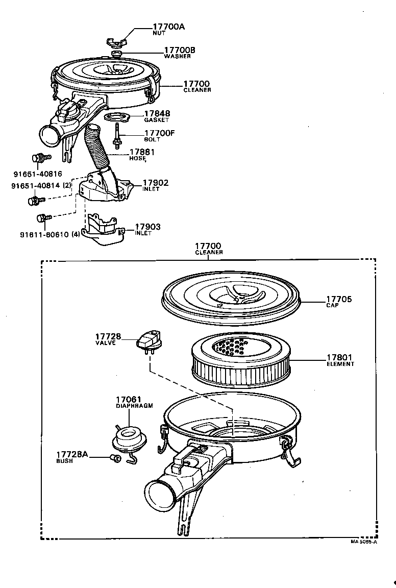 17700-26201 CLEANER ASSY, AIR product image