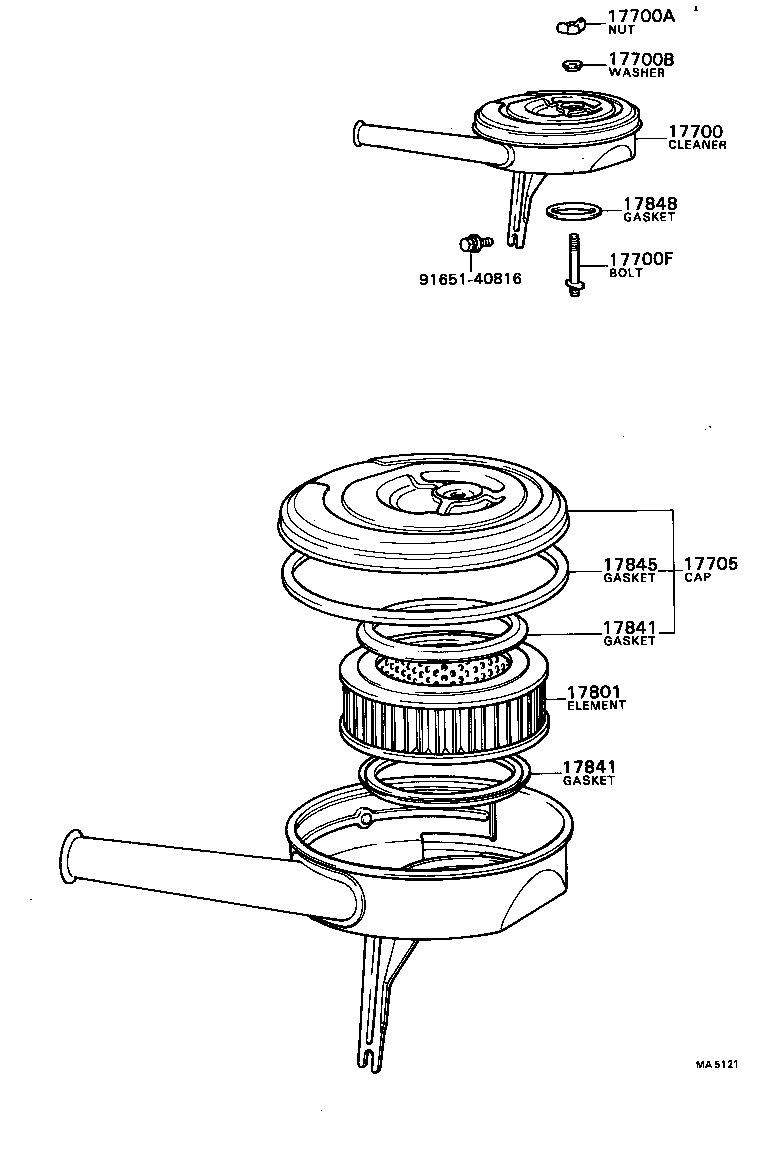 17841-24020 GASKET, FILTER ELEMENT product image