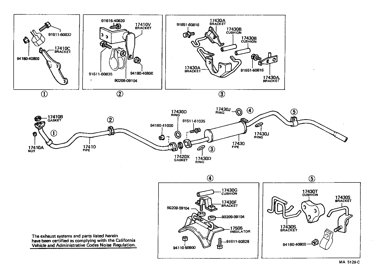 17430-38390 PIPE ASSY, EXHAUST, TAIL product image