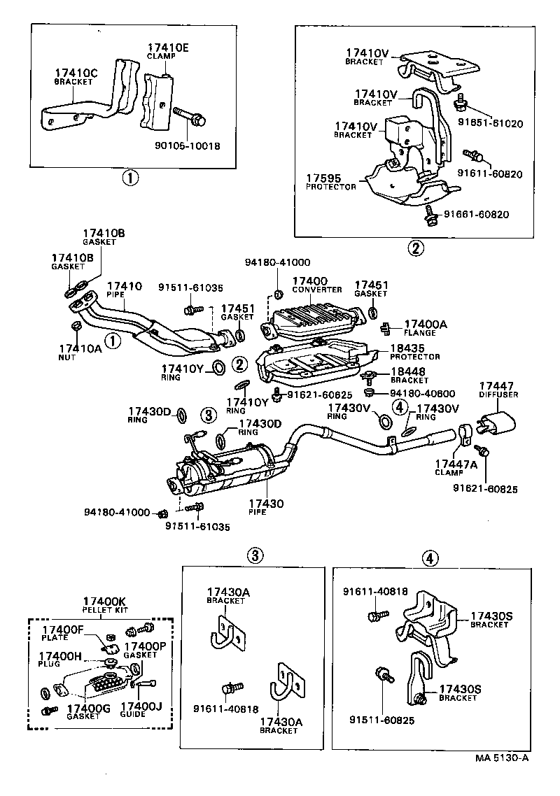 17430-27020 PIPE ASSY, EXHAUST, TAIL product image
