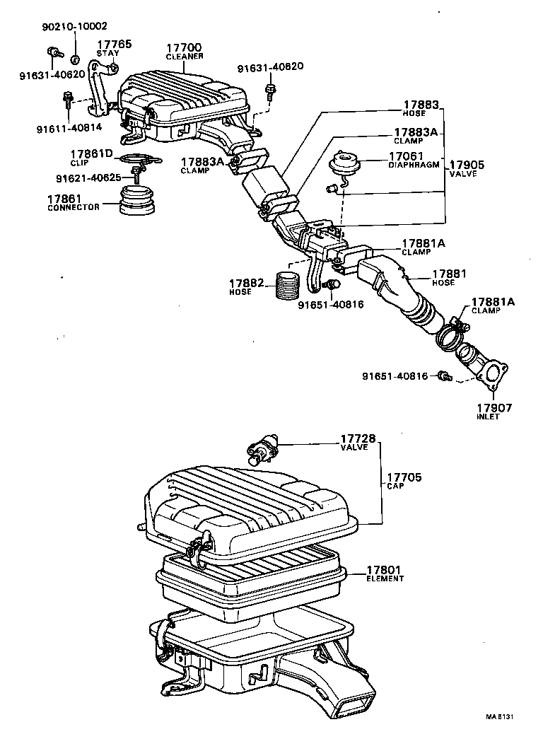 17700-13041 CLEANER ASSY, AIR product image